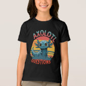 "AXOLOTL VRAGEN – Retro Graffiti Vibes" Tri-Blend Shirt (Voorkant)