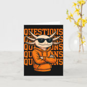 Axolotl Vragen T-shirt Cool Axolotl Hoodie Streetw Kaart (Gele Bloem)