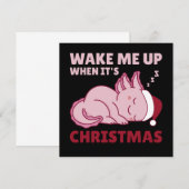 Axolotl wakker als het kerstuitnodiging is kaart (Voorkant / Achterkant)