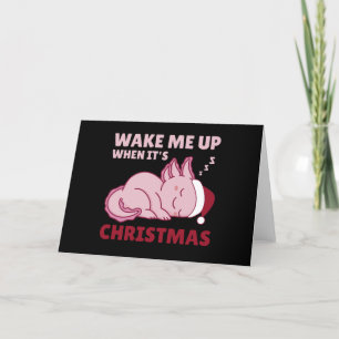 Axolotl wast me op als het kerstvakantiewagen is feestdagen kaart