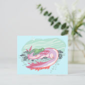 Axolotl Water Puppy Briefkaart (Staand voorkant)