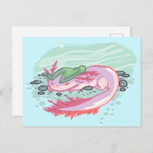Axolotl Water Puppy Briefkaart (Voorkant / Achterkant)