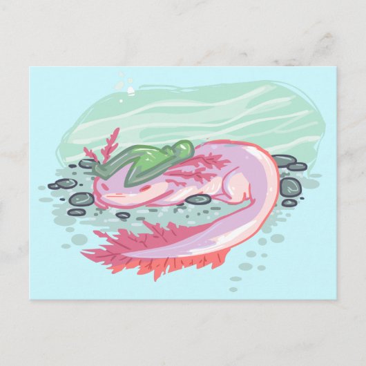 Axolotl Water Puppy Briefkaart (Voorkant)