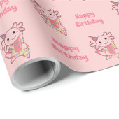 Axolotl wenst een fijne verjaardag op uw Axolotls Cadeaupapier (Rol Hoek)
