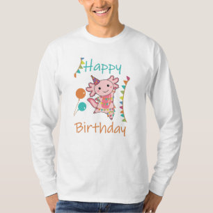 Axolotl wenst een fijne verjaardag op uw Axolotls T-shirt