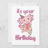 Axolotl wenst een fijne verjaardag voor u Axolotls Kaart (Voorkant)