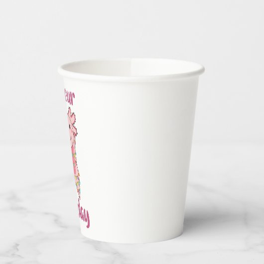 Axolotl wenst een fijne verjaardag voor u Axolotls Papieren Bekers (Links)