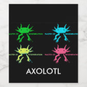 axolotl wijn etiket (Enkel label)