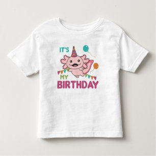 Axolotl wil dat het mijn thuisdag is, Cute Axolotl Kinder Shirts