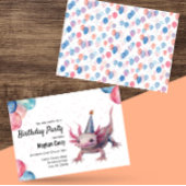 Axolotl wild dier verjaardagsfeest kaart