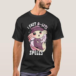 Axolotl Witch Funny Axolotl Halloween Costume T-shirt