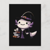 Axolotl Witch - Schattigee Halloween Briefkaart (Voorkant)