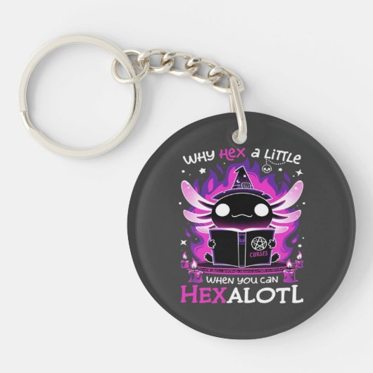 Axolotl Witching Hour - Salamandre Sleutelhanger (Voorkant)