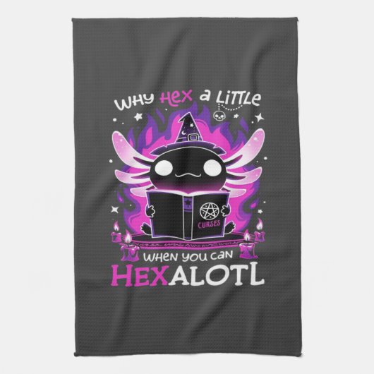 Axolotl Witching Hour - Salamandre Theedoek (Verticaal)