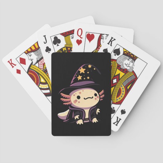Axolotl Wizard - Fantasy Pet Pokerkaarten (Achterkant)