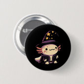 Axolotl Wizard - Fantasy Pet Ronde Button 5,7 Cm (Voorkant /achterkant)