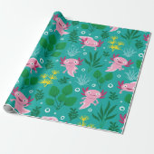 Axolotl Wrapping Paper Cadeaupapier (Uitgerold)