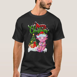 Axolotl  Xmas Decorations Santa Axolotl Christmas T-shirt