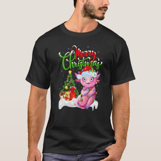 Axolotl  Xmas Decorations Santa Axolotl Christmas T-shirt (Voorkant)