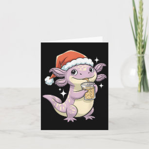 Axolotl Xmas Pet Santa Tree Schattige Funny Christ Kaart
