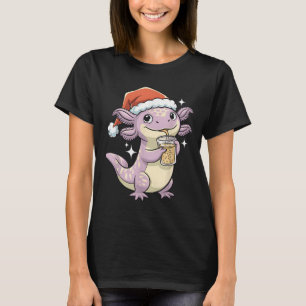 Axolotl Xmas Pet Santa Tree Schattige Funny Christ T-shirt