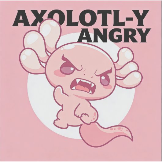 AXOLOTL-Y ANGRY STICKER (Voorkant)
