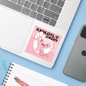 AXOLOTL-Y ANGRY STICKER (Laptop met iPhone)
