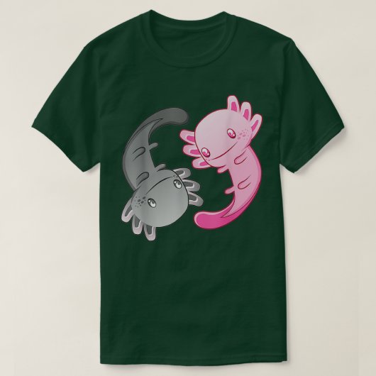 Axolotl Yin Yang Funny Gift for Aquarium Fans T-shirt (Design voorkant)