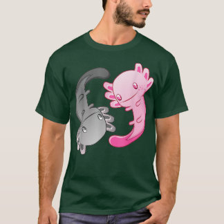 Axolotl Yin Yang Funny Gift for Aquarium Fans T-shirt