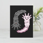 Axolotl Yin Yang Kawaii Animal Axolotls Lover Owne Bedankkaart (Staand voorkant)