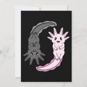 Axolotl Yin Yang Kawaii Animal Axolotls Lover Owne Bedankkaart