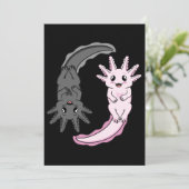 Axolotl Yin Yang Kawaii Animal Axolotls Lover Owne Kaart (Staand voorkant)