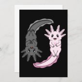 Axolotl Yin Yang Kawaii Animal Axolotls Lover Owne Kaart (Voorkant / Achterkant)
