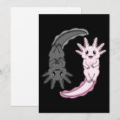 Axolotl Yin Yang Kawaii Dier Axolotls Liefhebber E Bedankkaart (Voorkant / Achterkant)