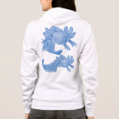 Axolotl Zip Hoodie - BLAUW (Achterkant)