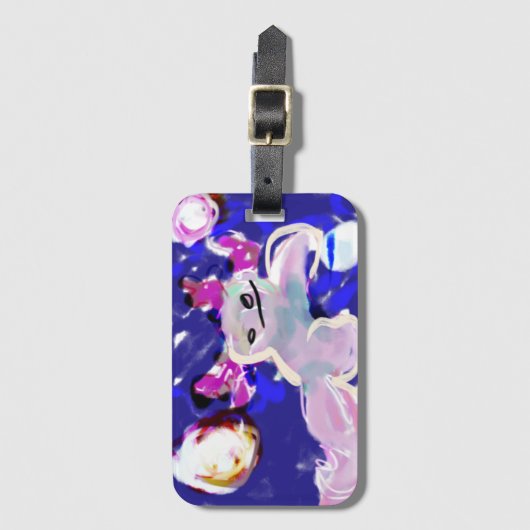 Axolotl zomer bagagelabel (Voorkant (verticaal))