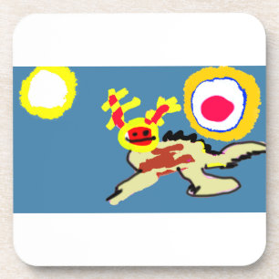 Axolotl zomer bier onderzetter