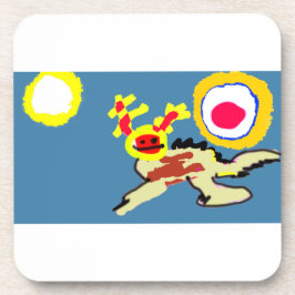 Axolotl zomer  bier onderzetter