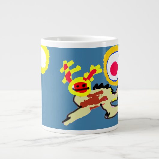 Axolotl zomer  grote koffiekop (Voorkant)