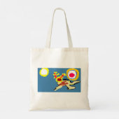 Axolotl zomer  tote bag (Achterkant)