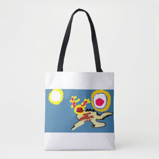 Axolotl zomer tote bag (Voorkant)