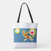 Axolotl zomer tote bag (Achterkant)