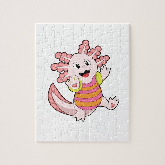 Axolotl zwemmen legpuzzel (Verticaal)