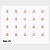 Axolotl zwemmen ronde sticker (Vel)