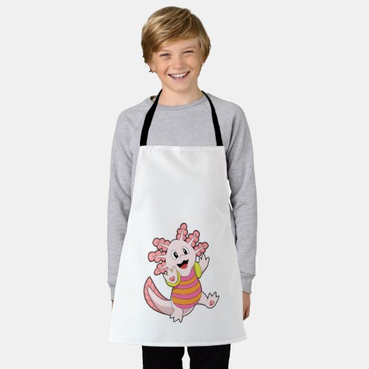 Axolotl zwemmen schort (Gedragen)