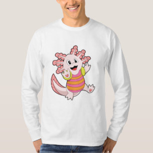 Axolotl zwemmen t-shirt