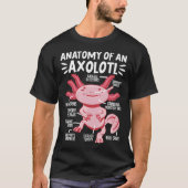 Axolotls anatomie van een Axolotl Kawaii T-shirt (Voorkant)