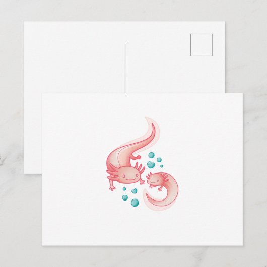 Axolotls Briefkaart (Voorkant / Achterkant)