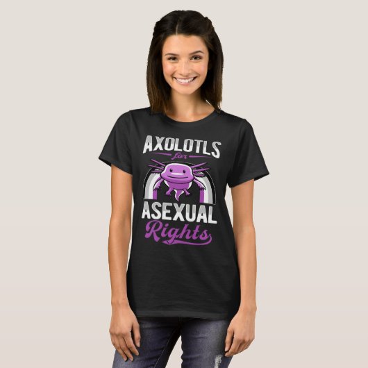 Axolotls For Asexual Rights Asexual Pride Rainbow  T-shirt (Voorkant volledig)