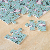 Axolotls in blauw legpuzzel (Zijkant)